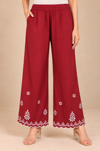 Premium Modal Handwork Embroidered Kurta Palazzo Set for Women | Luxury Ethnic Wear