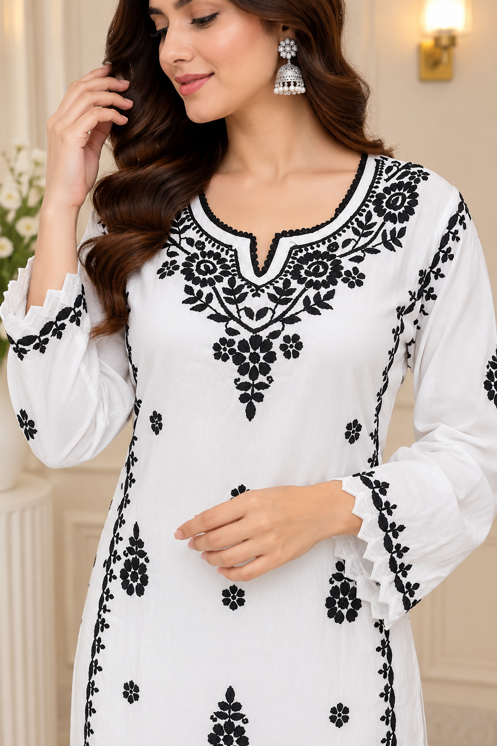 Premium Modal Handwork Embroidered Kurta Palazzo Set for Women | Luxury Ethnic Wear