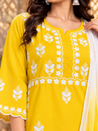 Luxury Modal Handwork Kurta Palazzo Set with Dupatta | Premium Women’s Ethnic Wear