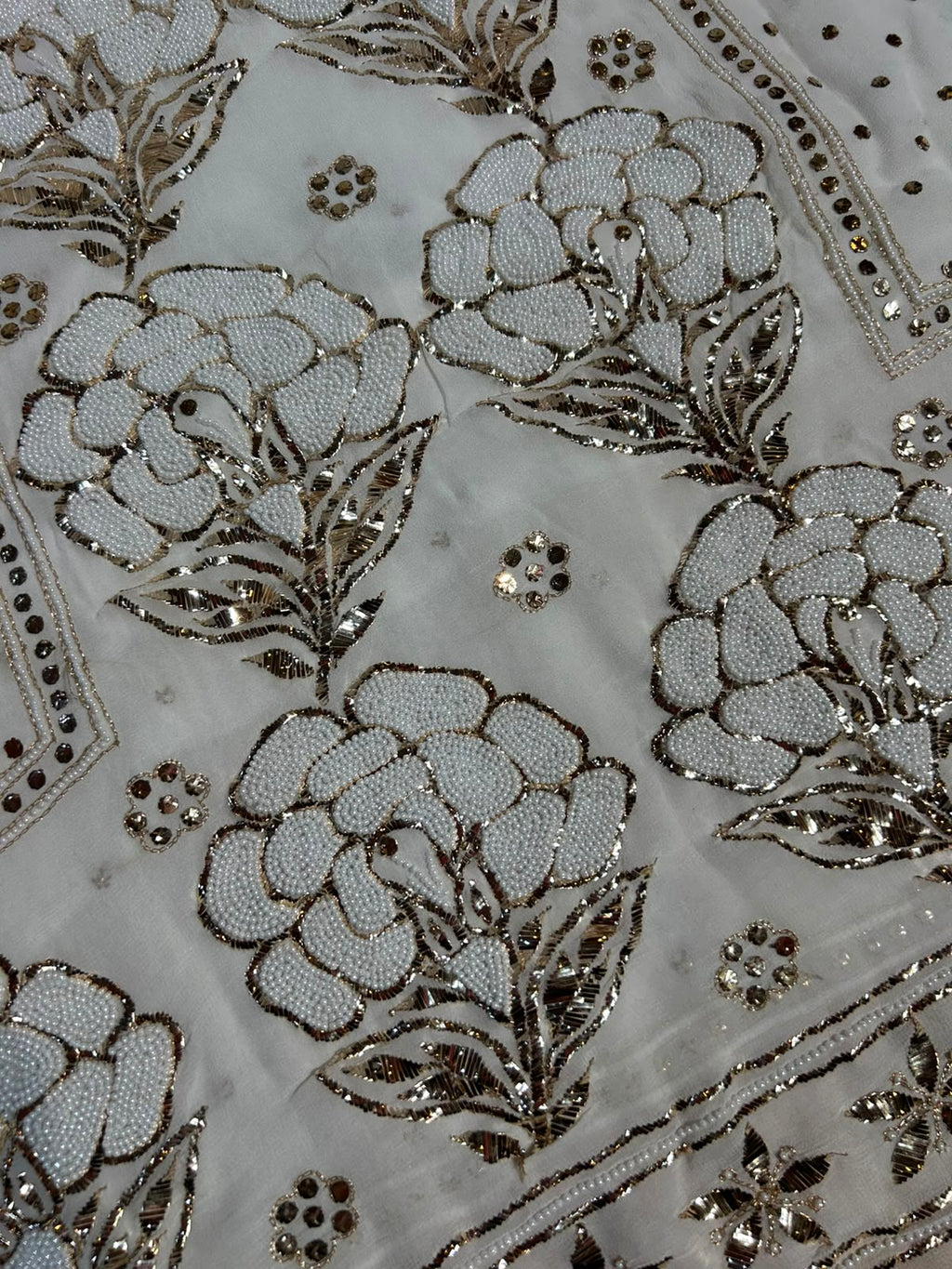 Premium White Viscose Suit Set with Dupatta | Elegant Floral Embroidery & Golden Embellishment