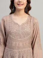 Premium Embroidered Muslin Anarkali Suit Set with Dupatta | Elegant Ethnic Wear