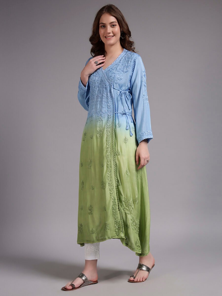 Pure Handcrafted Chikankari Kurti Complete Suit – Premium Ethnic Designer Collection