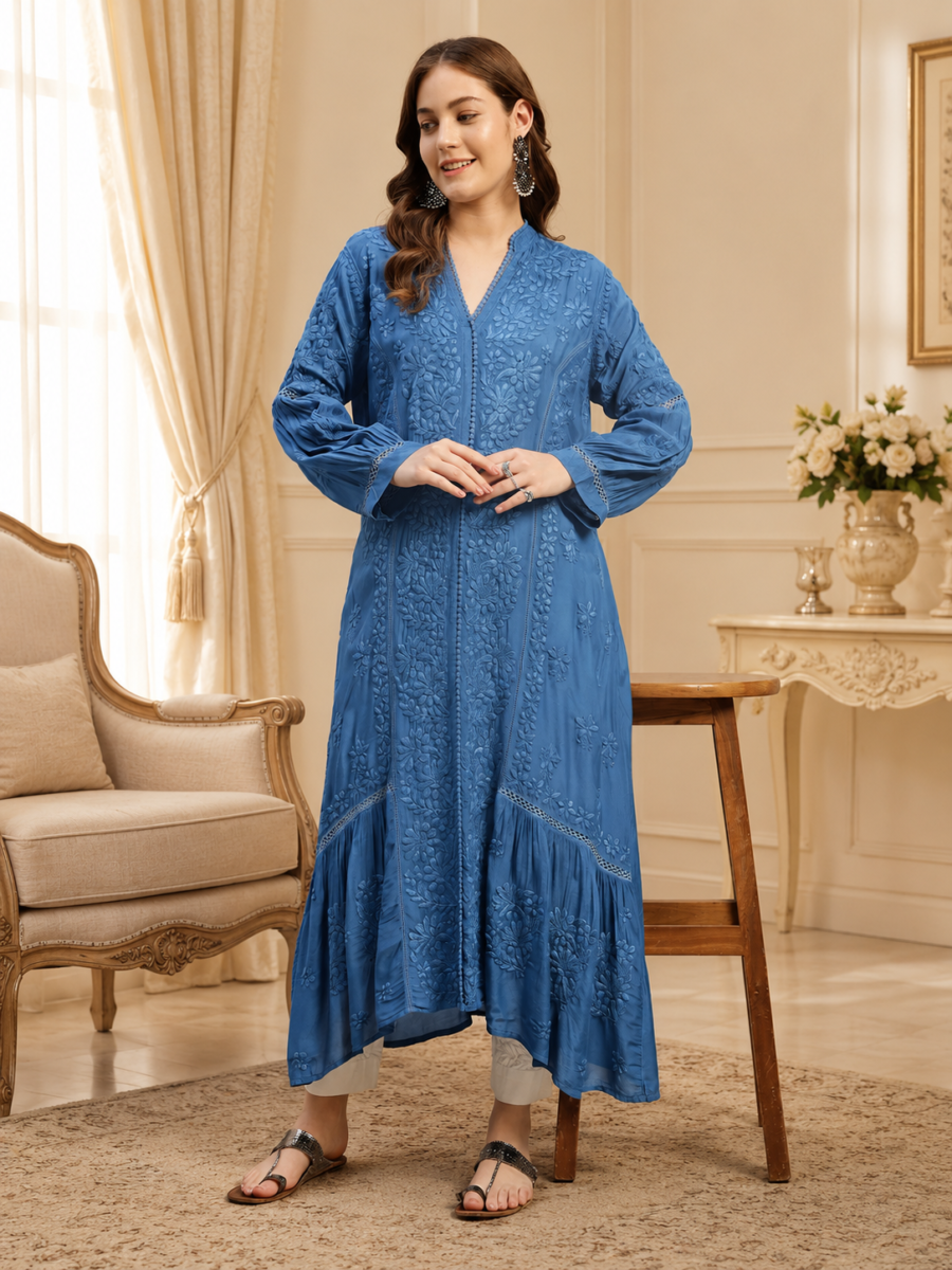 Sunshine Heavy Chikankari Kurta Set with 3D work